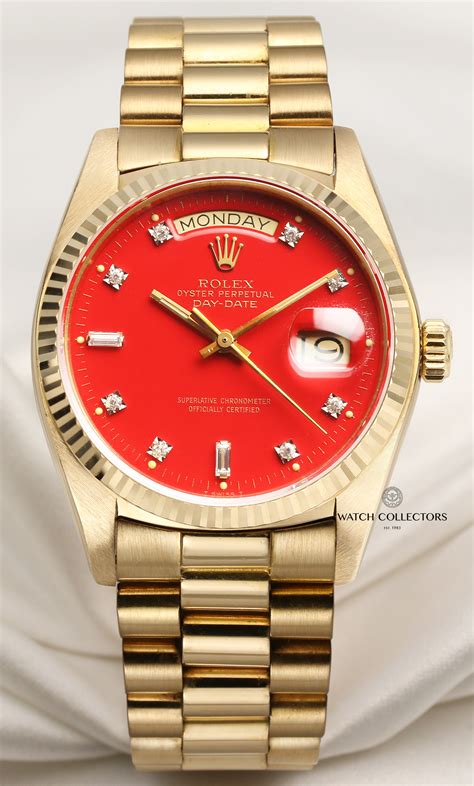 rolex watch men red|Rolex watch with red face.